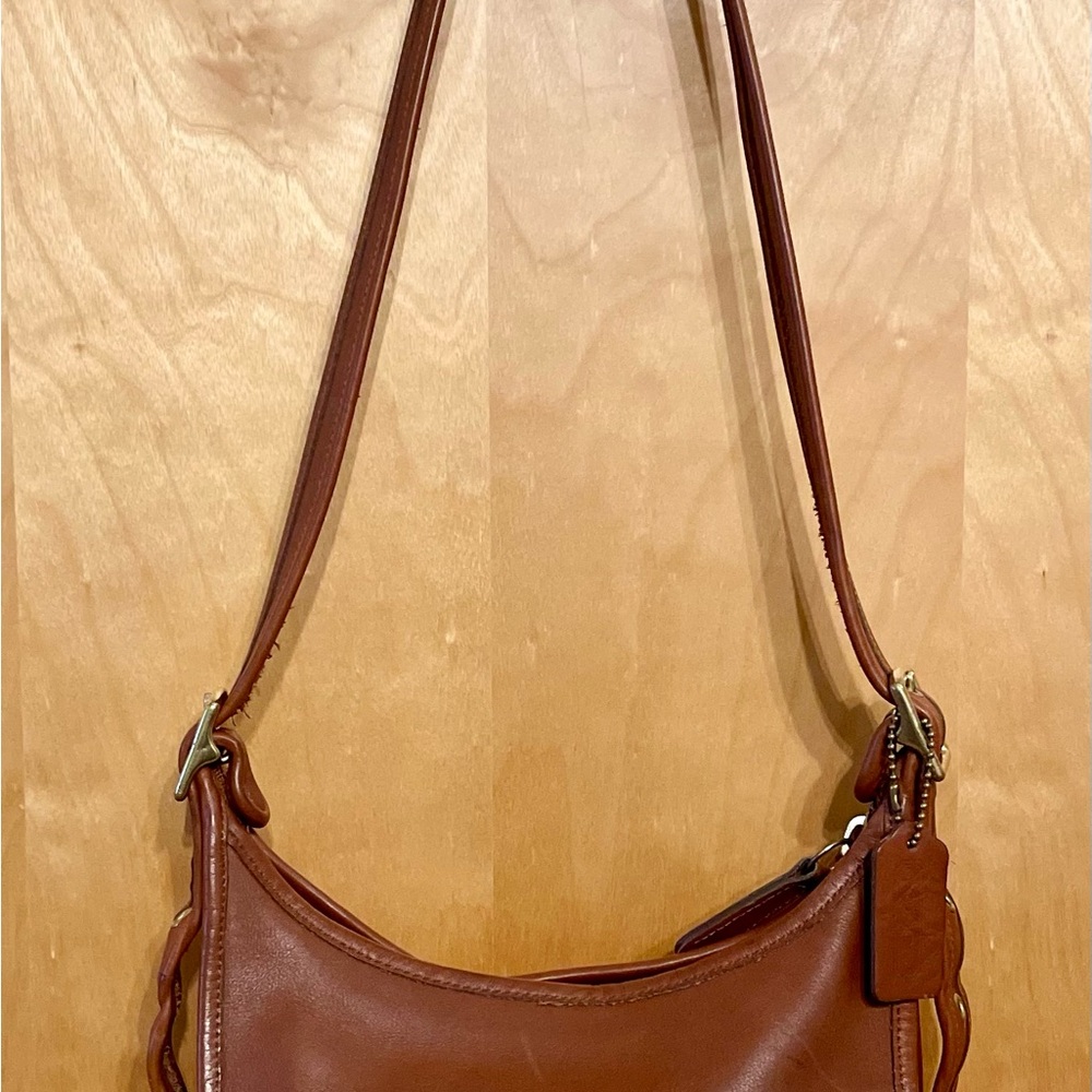 Vintage Coach Janice Legacy Mahogany Brown Leather Crossbody Shoulder Bag #9950